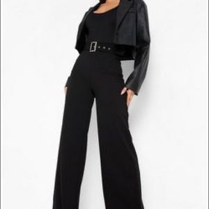 Black wide leg pants